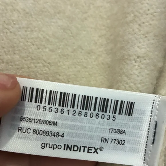 Zara NWT cream knit sweater cardigan 5536/126 - Picture 4 of 4